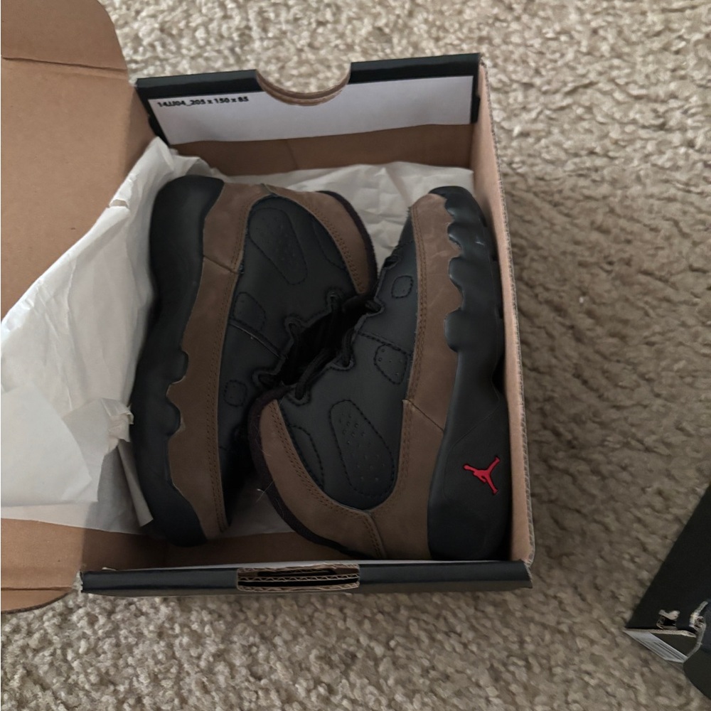 Jordan Black and Brown Suede Low-Top Sneakers